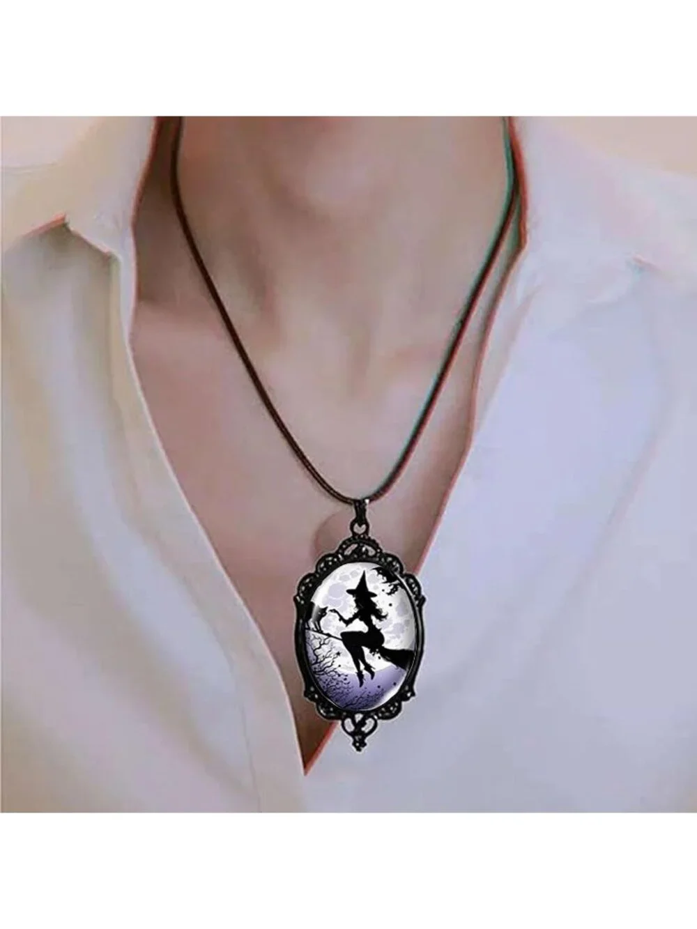 Women’s Grey Jewelry Set Blue Halloween Victorian Punk Gothic Necklace Earring